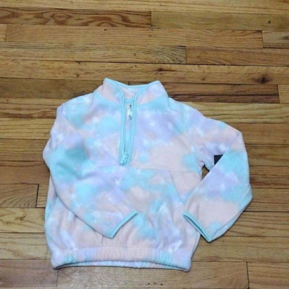 Athletic Works Girls Tye Dye Fleece Pullover sz XS